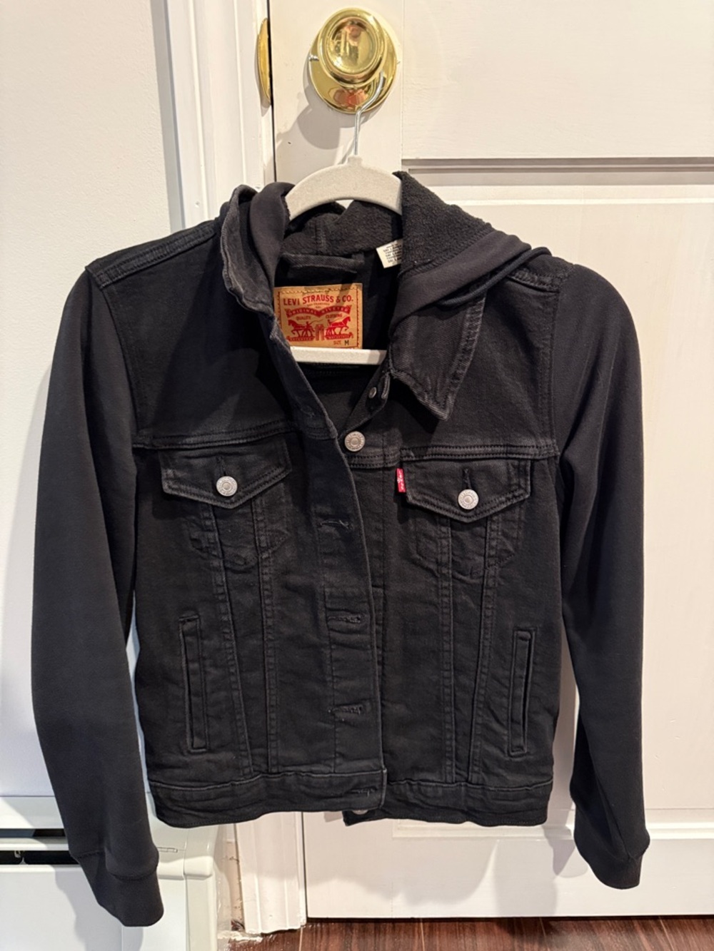 Levi's Black Hooded Denim Jacket